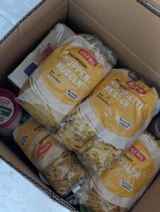 Nahrungsmittel eingetroffen